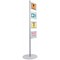 Bi-Office Floor Standing Aluminium Post Snap Display, A4, Pack of 4