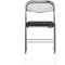 Sicily Folding Chair, Chrome Frame, Black, Pack of 4