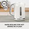 Breville VKT257 Bold Kettle, 3kw, 1.7 Litres, White/Chrome