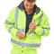 Beeswift High Visibility Fleece Lined Bomber Jacket, Saturn Yellow, 5XL