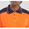 Beeswift Two Tone Polo Shirt, Orange & Navy Blue, Medium