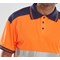 Beeswift Two Tone Polo Shirt, Orange & Navy Blue, Medium