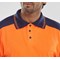 Beeswift Two Tone Polo Shirt, Orange & Navy Blue, XS