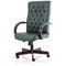 Chesterfield Leather Executive Chair, Green