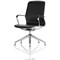 Lucia Executive Chair, Chrome Frame With Chrome Glides, Black