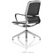 Lucia Executive Chair, Chrome Frame With Chrome Glides, Black