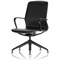 Lucia Executive Chair, Black Frame With Chrome Glides, Black