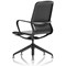 Lucia Executive Chair, Black Frame With Chrome Glides, Black