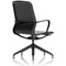 Lucia Executive Chair, Black Frame With Chrome Glides, Black