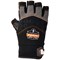 Ergodyne Impact Fingerless Gloves, Black, Medium