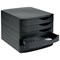 5 Star Desktop Drawer Set with 5 Drawers, A4 & Foolscap, Black