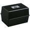 5 Star Card Index Box, Capacity: 250 Cards, 152x102mm, Black