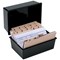 5 Star Card Index Box, Capacity: 250 Cards, 152x102mm, Black