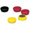 5 Star Round Plastic Covered Magnets, 25mm, Assorted, Pack of 10