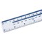 5 Star Ruler Plastic Metric and Imperial Markings 150mm Clear