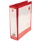 5 Star Office A4 Presentation Lever Arch File, 84mm Spine, Plastic, Red