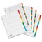 5 Star Maxi Index Dividers, Extra Wide, 5-Part, Multicoloured Mylar Tabs, A4, White