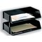 5 Star Wide Entry Stackable Letter Tray, High-impact Polystyrene, Black