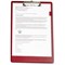 5 Star Clipboard with PVC Cover, Foolscap, Dark Red