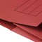 5 Star A4 Document Wallets Half Flap, 285gsm, Red, Pack of 50