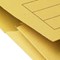 5 Star A4 Document Wallets Half Flap, 285gsm, Yellow, Pack of 50