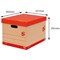 5 Star Storage Boxes, Red & Brown, Pack of 10