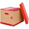 5 Star Storage Boxes, Red & Brown, Pack of 10