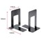 5 Star Heavy Duty Metal Bookends, 185mm, Black, Pack of 2