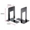 5 Star Heavy Duty Metal Bookends, 230mm, Black, Pack of 2