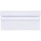 5 Star Plain DL Envelopes, White, Press Seal, 80gsm, Pack of 50