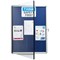 5 Star Noticeboard, Glazed Aluminium, W600xH900mm, Blue