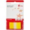 5 Star Standard Index Flags, 50 Sheets per Pad, 25x45mm, Yellow, Pack of 5