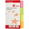 5 Star Index Flags, Neon, 20x50mm, 50 Sheets per Colour, Assorted, Pack of 5