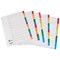 5 Star Elite Plastic File Dividers, 5-Part, Multicoloured Tabs, A4, White