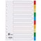 5 Star Elite Plastic File Dividers, 10-Part, Multicoloured Tabs, A4, White