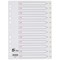 5 Star Elite Plastic Index Dividers, Jan-Dec, White Tabs, A4, White