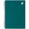 5 Star Hard Cover Wirebound Notebook, A5, Ruled, 140 Pages, Teal, Pack of 5