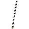 Striped Paper Straw, 200mm x 6mm, Black & White, Pack of 5000