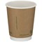 Edenware Double Wall PLA Lined Coffee Cup, 8oz, Kraft, Pack of 500