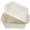 Bagasse Square Burger Box, 6 Inch, White, Pack of 500