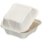 Bagasse Square Burger Box, 6 Inch, White, Pack of 500