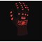 Glovezilla Glow In The Dark Foam Nitrile Gloves, Red, Medium