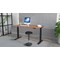 Air 1200mm Slim Rectangular Height-Adjustable Desk, Black Leg, Walnut