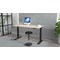 Air 1400mm Slim Rectangular Height-Adjustable Desk, Black Leg, Maple