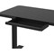 Black Ice 1145mm Rectangular Height Adjustable Desk, Black Leg, Black