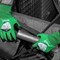 Polyco Polyflex Eco Cut Nitrile Palm Coated Hydrophobic Treated Gloves, Medium, Green and Black, Pack of 10