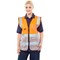 Beeswift Two Tone Executive Waistcoat, Orange & Grey, Large