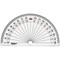 Helix 10cm 180 Degree Protractor, Clear, Pack of 50