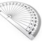 Helix 10cm 180 Degree Protractor, Clear, Pack of 50