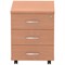 Impulse 3 Drawer Mobile Pedestal, Beech